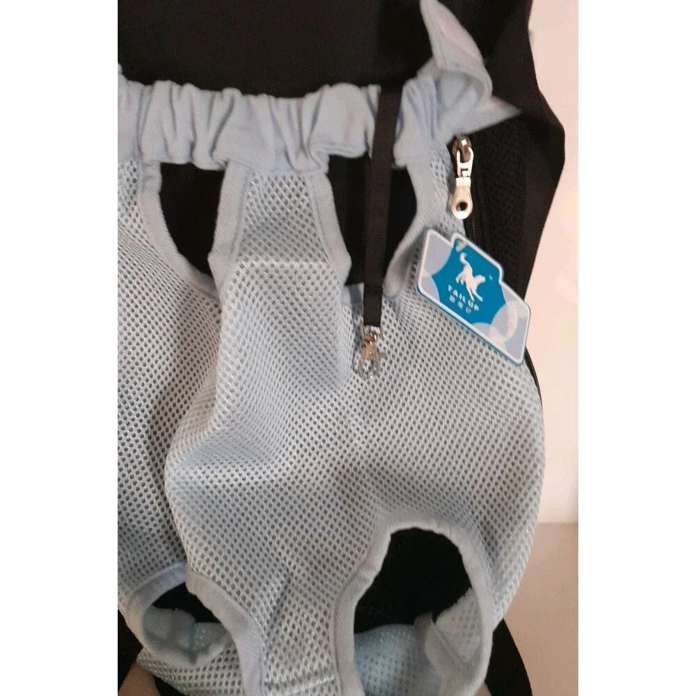 Pet Dog Carrier Backpack Cat/Dog Mesh Travel Front Head Out Portable BLUE Adjust